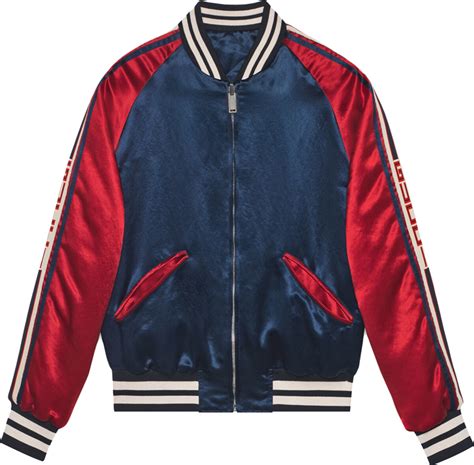 blue and red gucci jacket|gucci suede jacket.